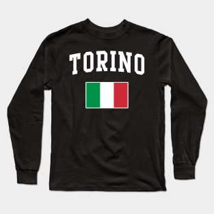 Torino Italy Italia Italian Italiano Flag Long Sleeve T-Shirt